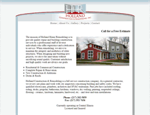 Tablet Screenshot of hollandconstructionandremodeling.com